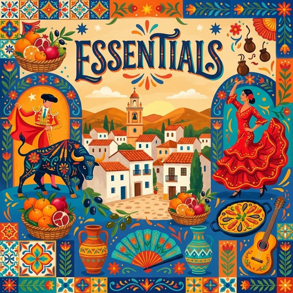 Essential Spanish Vocabulary cover illustration