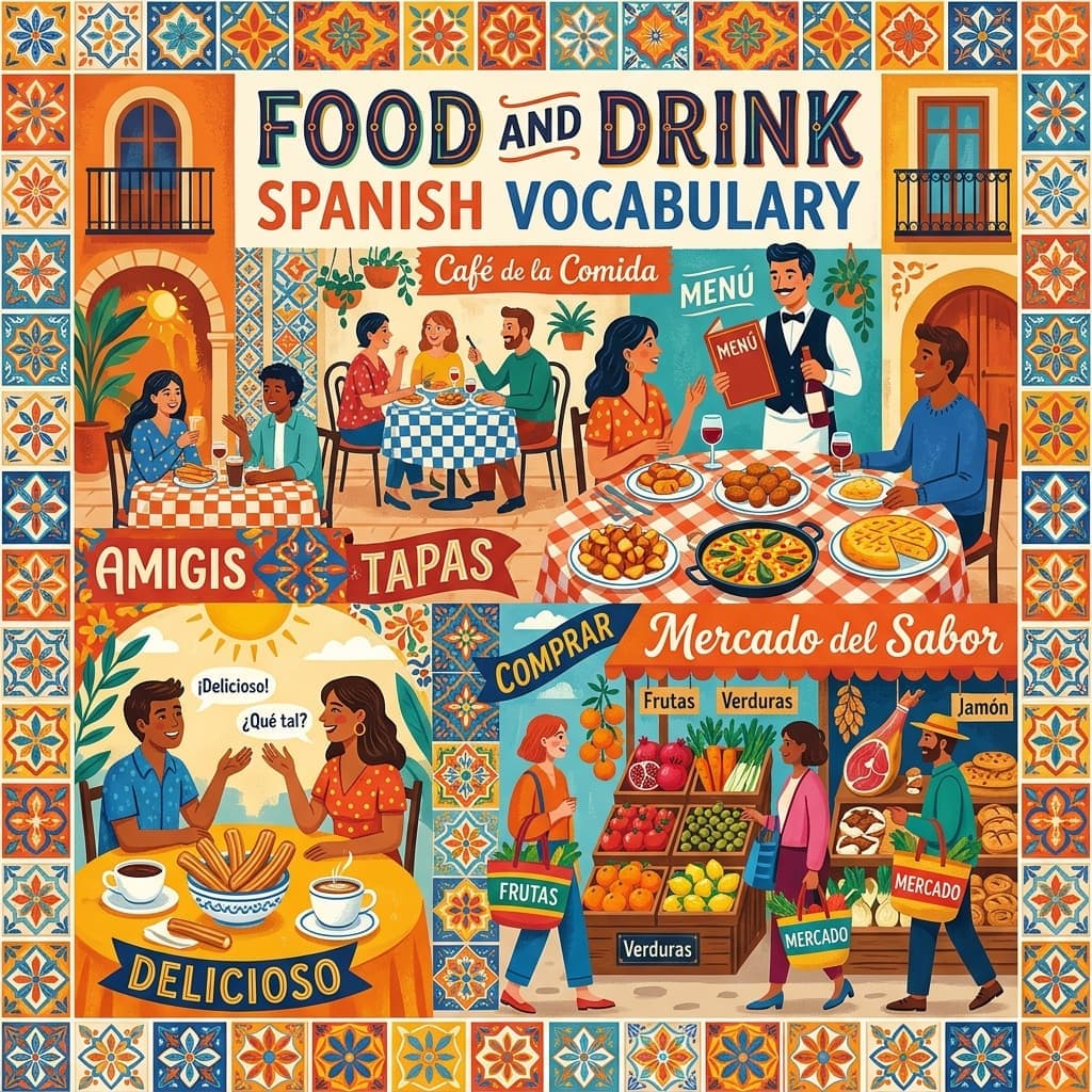 Spanish Food Vocabulary cover illustration